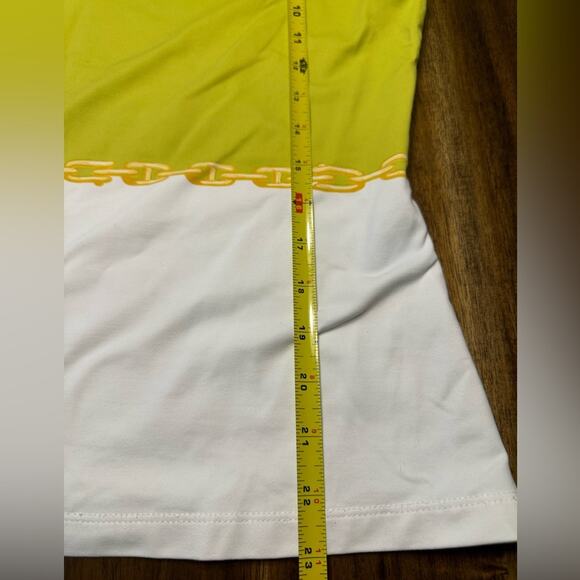 J. McLaughlin Catalina Cloth Pullover Top Nautical Gold Lime Green Striped - Picture 6 of 6